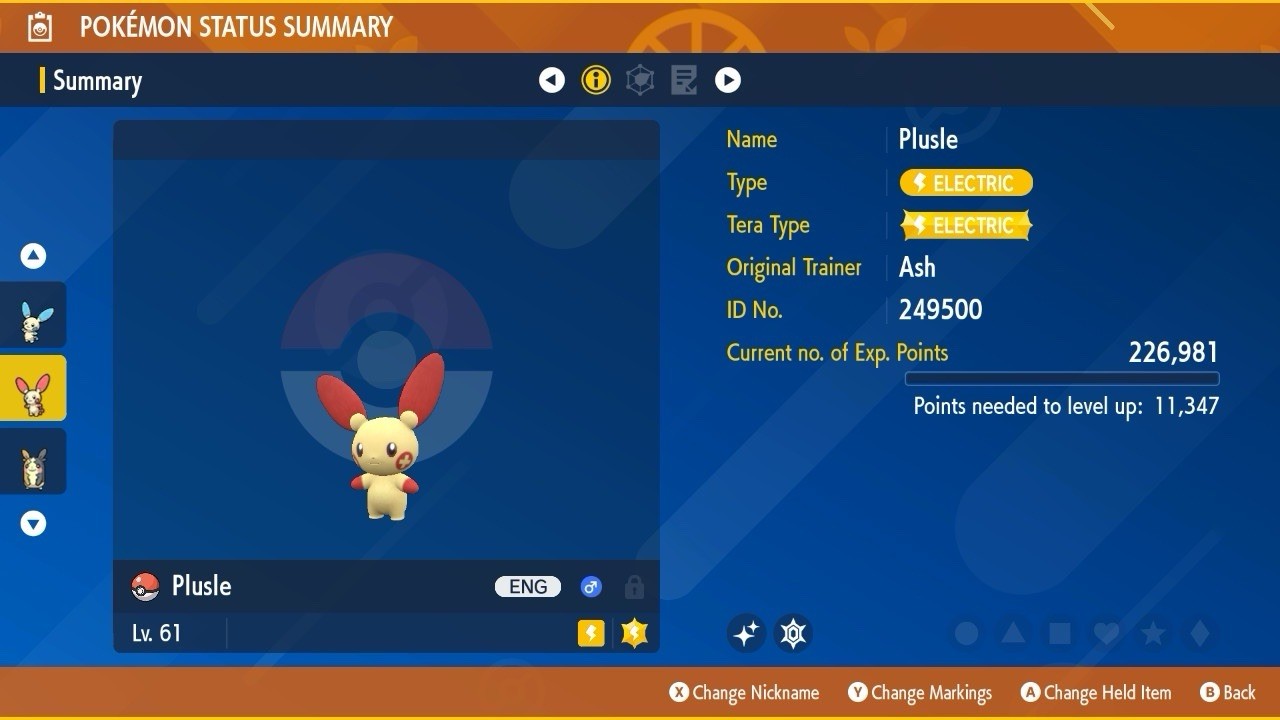 Plusle Shiny Mass Outbreak July 25 Event Untouched IV Pokémon Scarlet Violet