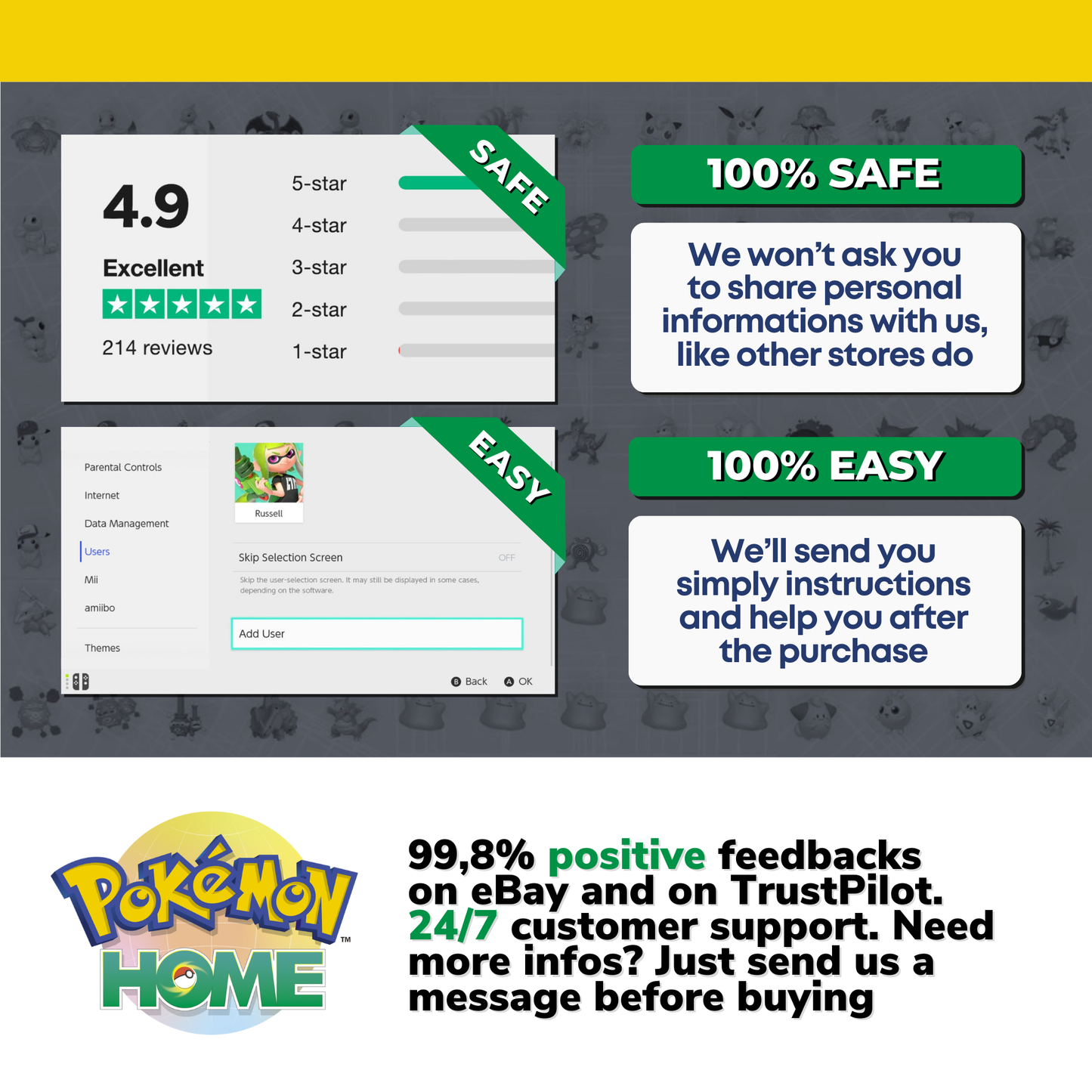 Pokémon HOME Complete Shiny Living Dex & Strategic Guide 1300 Pokedex Custom OT from Bulbasaur to Pecharunt Scarlet Violet Z-A
