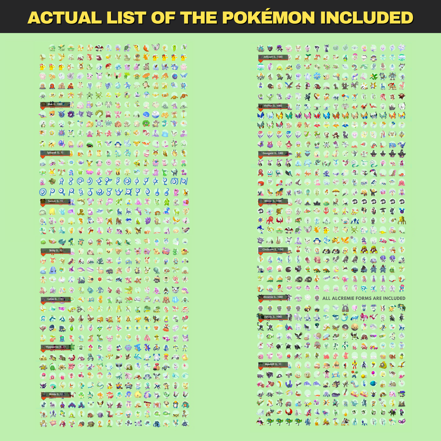 Pokémon HOME Shiny Living Dex 1300 Legit Pokedex OT Custom Complete from Bulbasaur to Pecharunt Scarlet Violet Z-A Champions