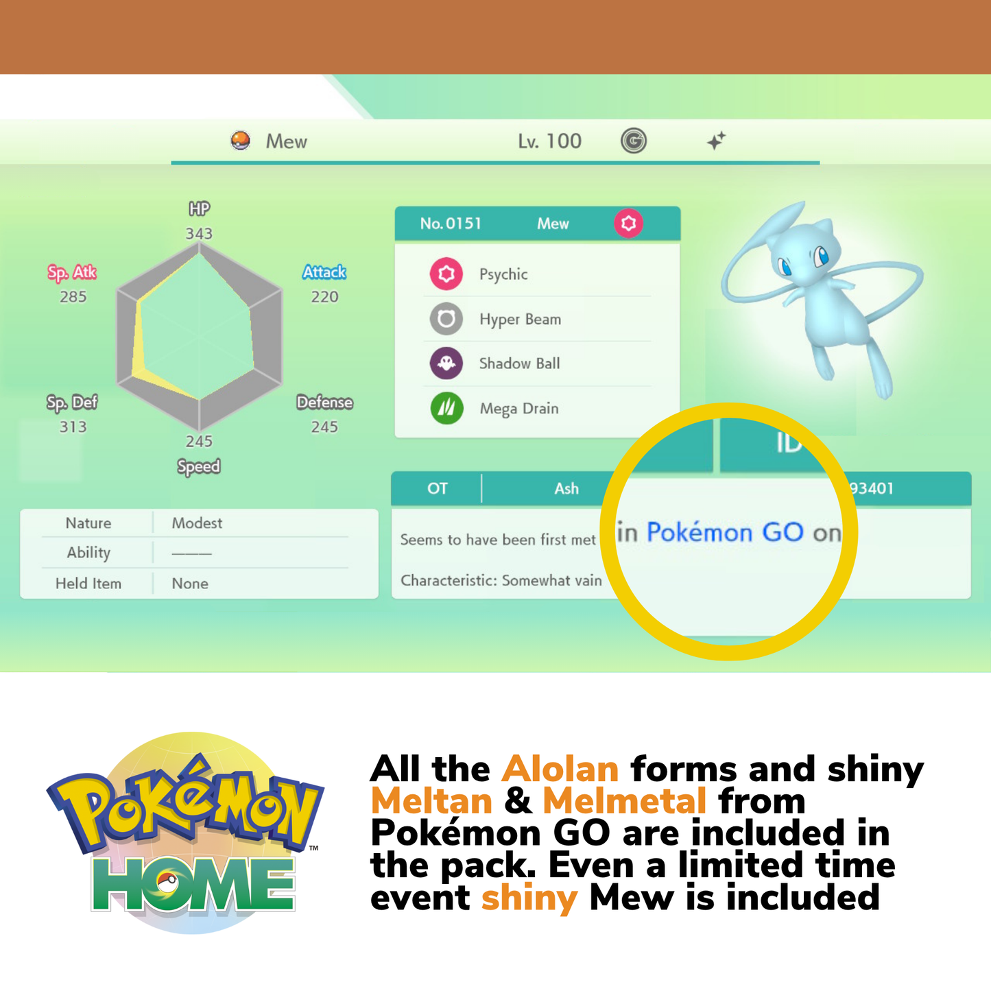 Pokémon Let's GO Pikachu Eevee Complete Kanto Shiny Living Dex Custom OT name Pokedex Pokémon HOME Lets 6IV Competitive