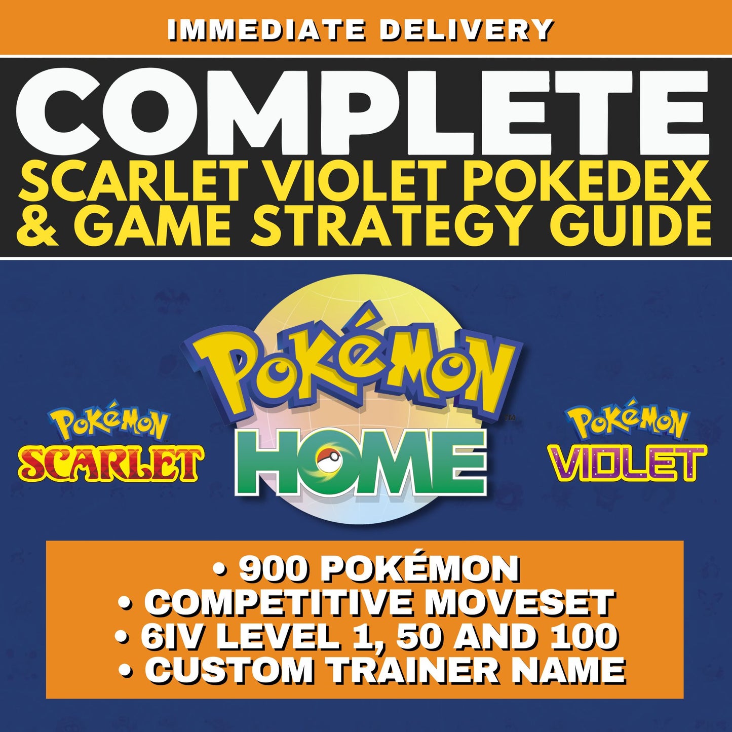 Pokémon Scarlet Violet Complete Shiny Living Dex & Strategic Guide Pokedex Paldea Custom OT Pokemon HOME 6IV All Competitive
