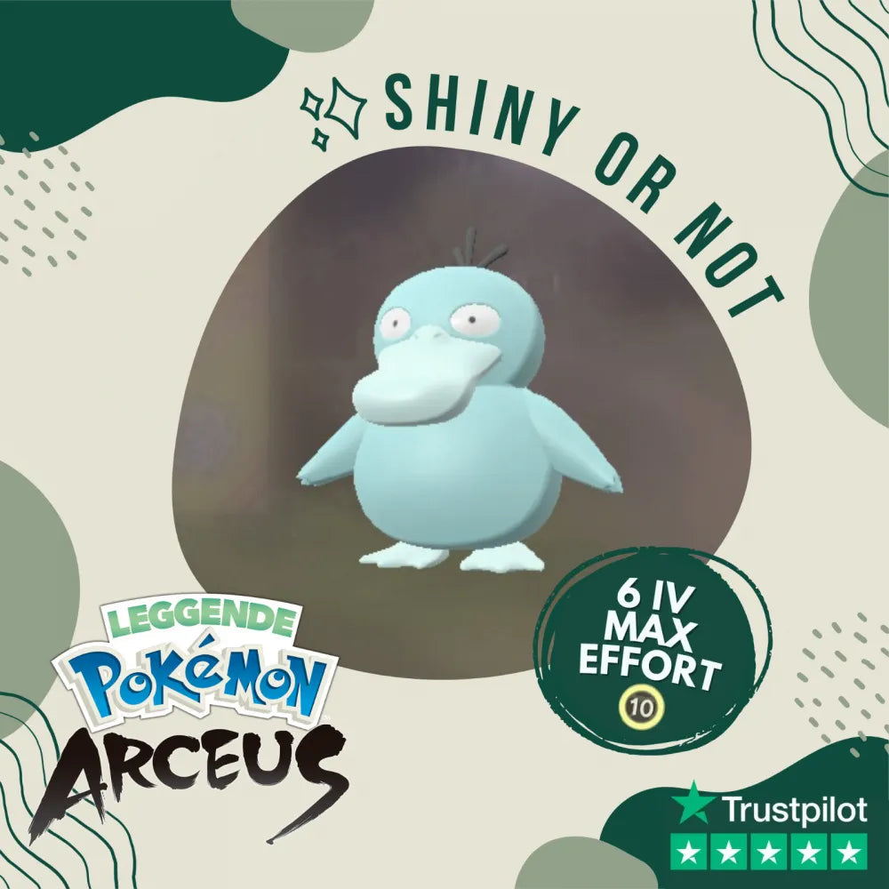 Psyduck Shiny ✨ Legends Pokémon Arceus 6 Iv Max Effort Custom Ot Level Gender