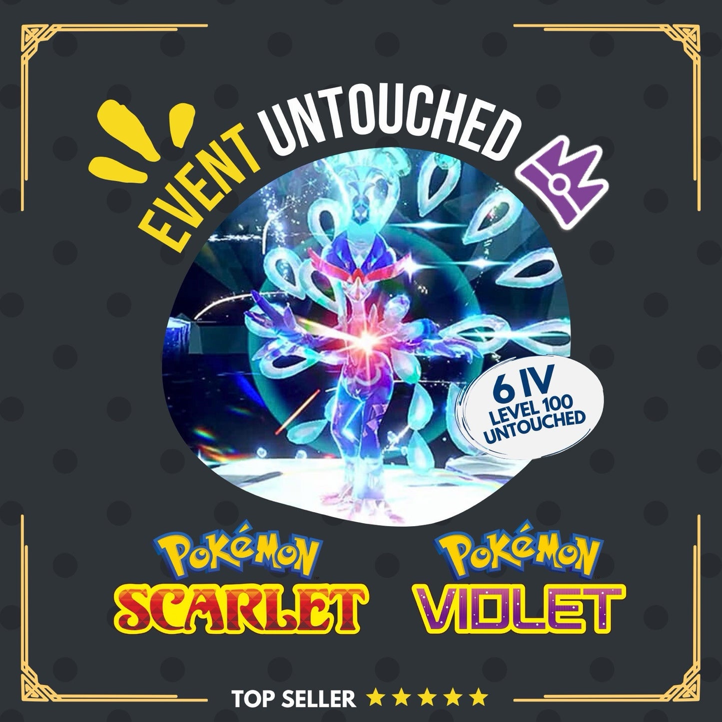 Quaquaval Unrivaled Tera Raid Event Mightiest Water 6IV Pokémon Scarlet Violet