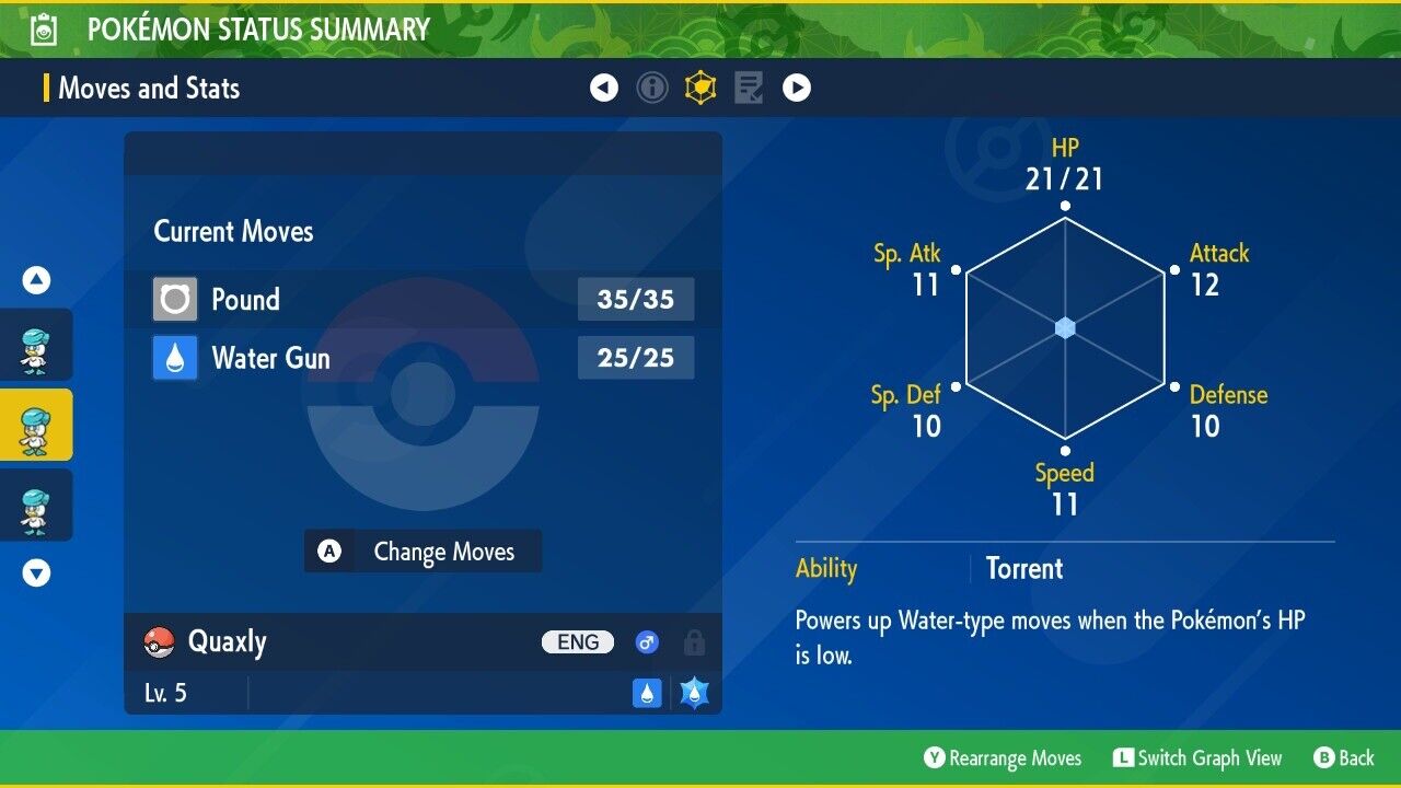 Quaxly Dots Event Dot Variety Show PokéDoko Untouched IV Pokémon Scarlet Violet Non shiny Lv 50 by Shiny Living Dex | Shiny Living Dex