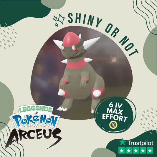 Rampardos Shiny ✨ Legends Pokémon Arceus 6 Iv Max Effort Custom Ot Level Gender