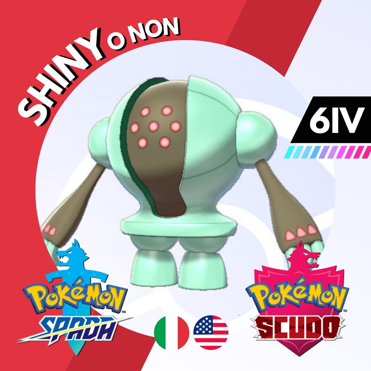 Registeel Shiny o Non 6 IV Competitivo Legit Pokemon Spada Scudo Sword Shield