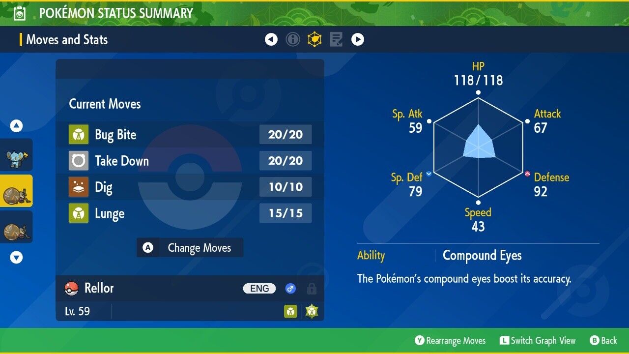 Rellor Shiny Event Strike Gold Mass Outbreak Untouched IV Pokémon Scarlet Violet Shiny by Shiny Living Dex | Shiny Living Dex