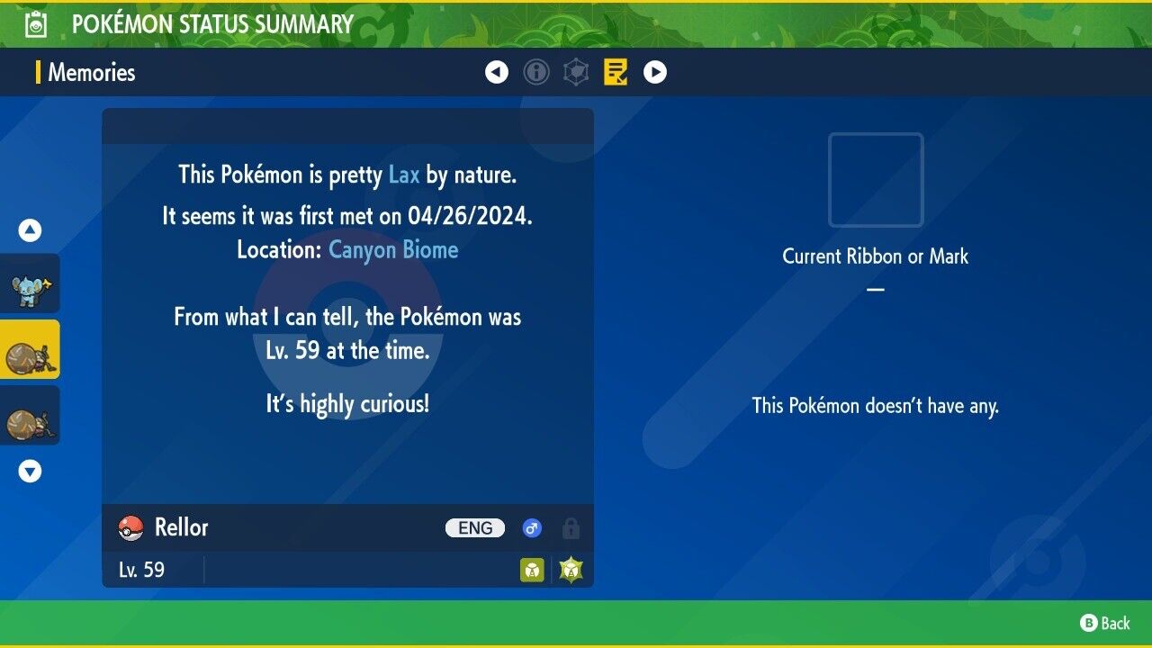 Rellor Shiny Event Strike Gold Mass Outbreak Untouched IV Pokémon Scarlet Violet Shiny by Shiny Living Dex | Shiny Living Dex
