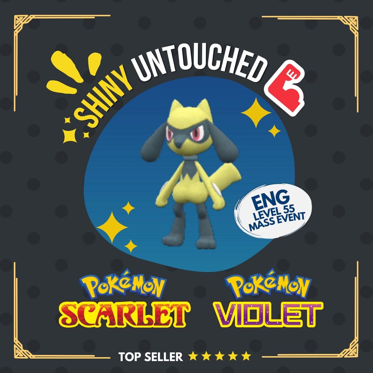 Riolu Shiny Event Easter Vigor Mass Outbreak Untouched IV Pokémon Scarlet Violet Shiny by Shiny Living Dex | Shiny Living Dex