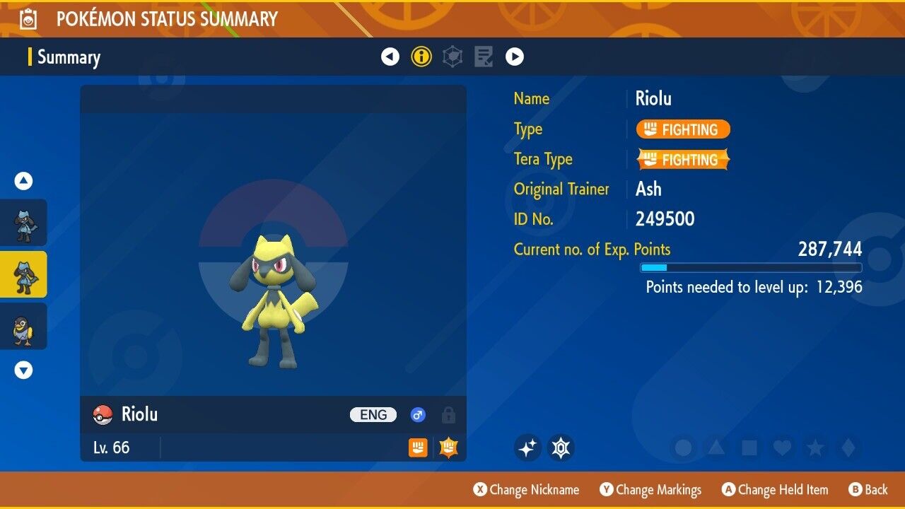 Riolu Shiny Event Mass Outbreaks August Untouched IV Pokémon Scarlet Violet
