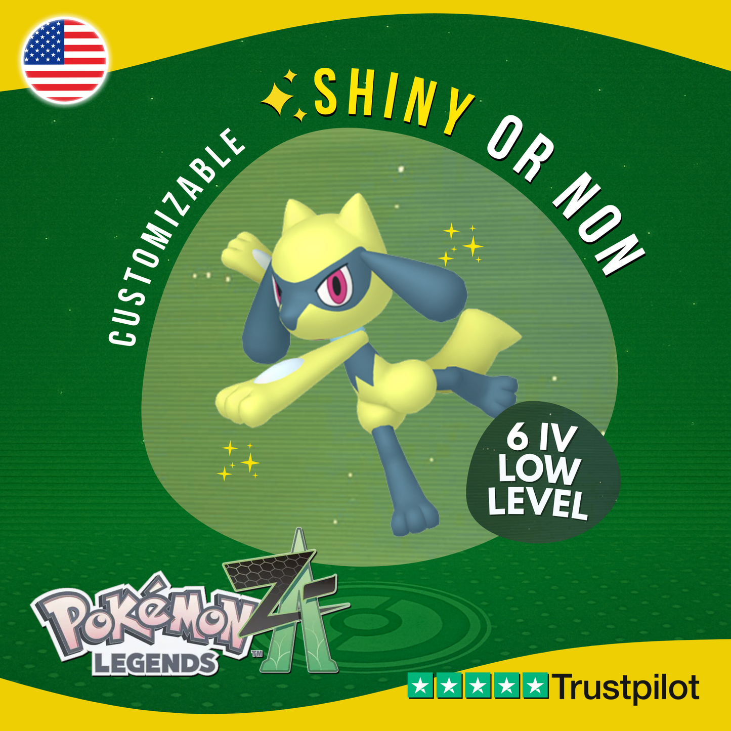 Riolu Shiny or Non ✨ 6 IV Pokémon Legends Z-A Competitive Customizable ZA Z A