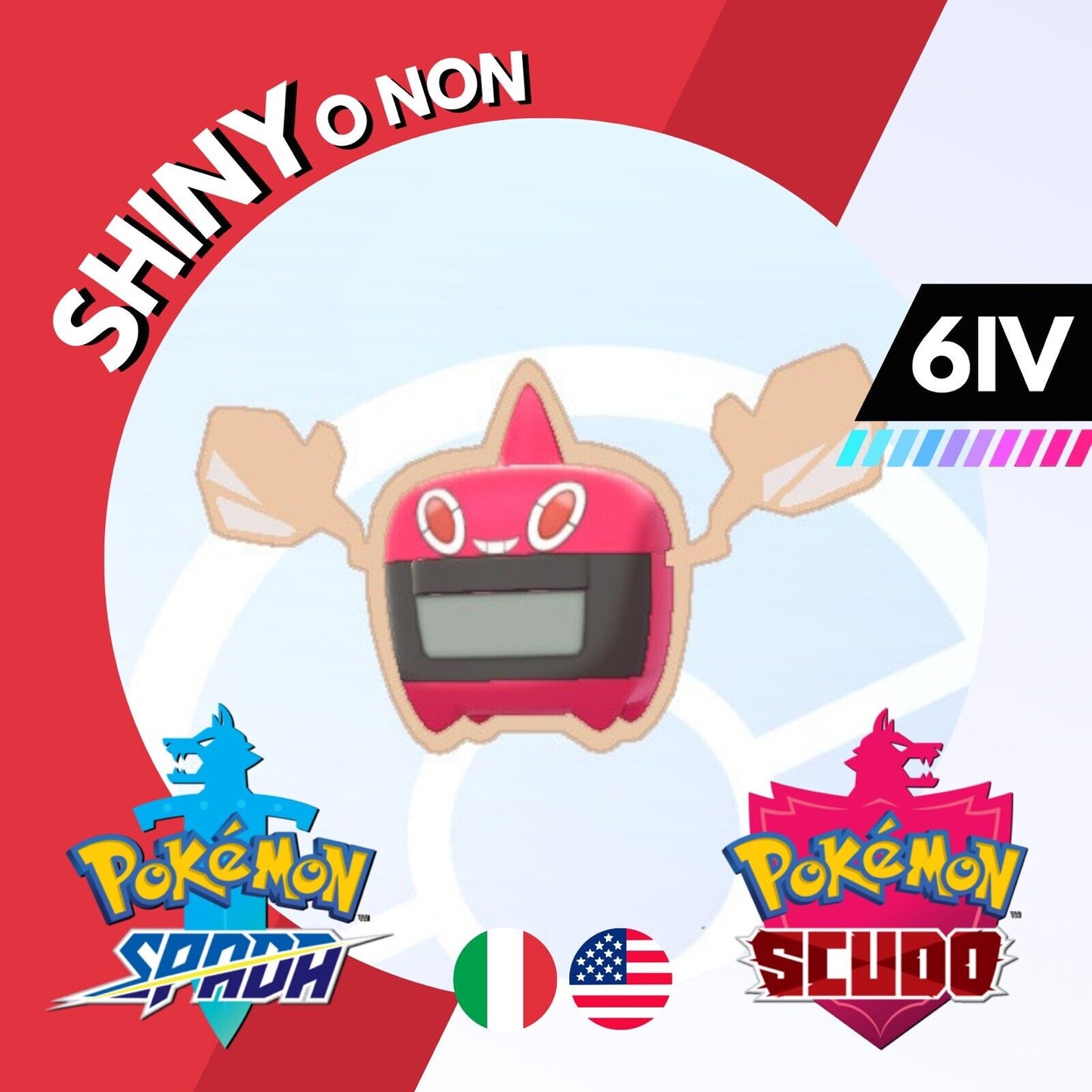 Rotom Calore Heat Fuoco Shiny o Non 6 IV Legit Pokemon Spada Scudo Sword Shield