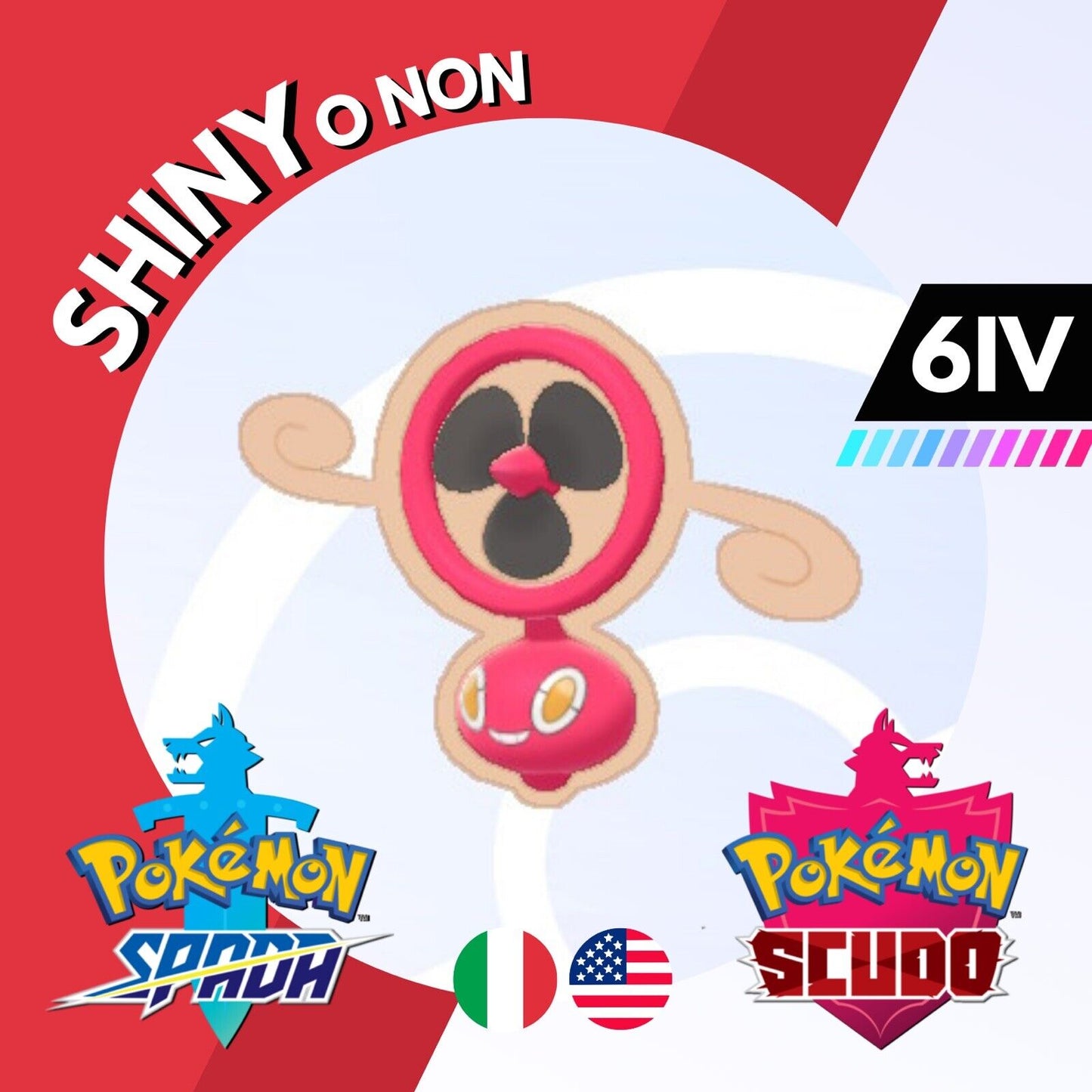 Rotom Fan Volante Vortice Legit Shiny o Non 6IV Pokemon Spada Scudo Sword Shield
