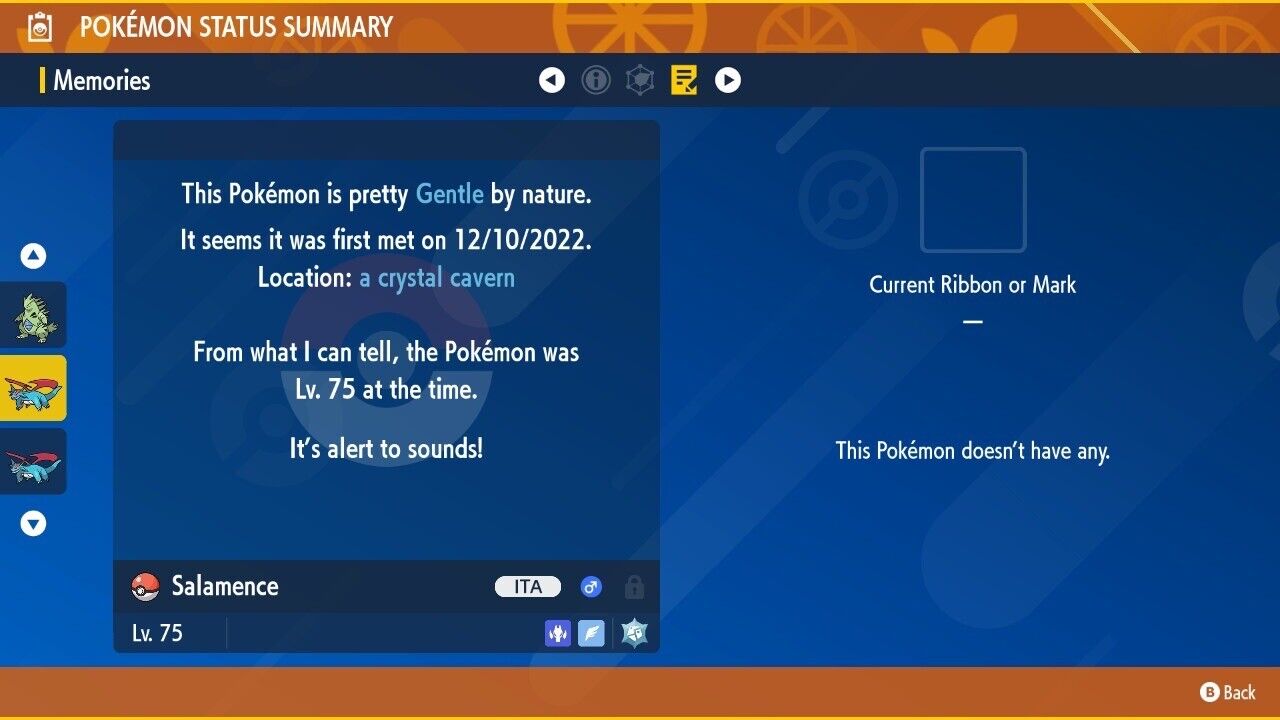 Salamance Steel Tera Raid Event December 2022 Untouched Pokémon Scarlet Violet Non Shiny Lv. 75 by Shiny Living Dex | Shiny Living Dex