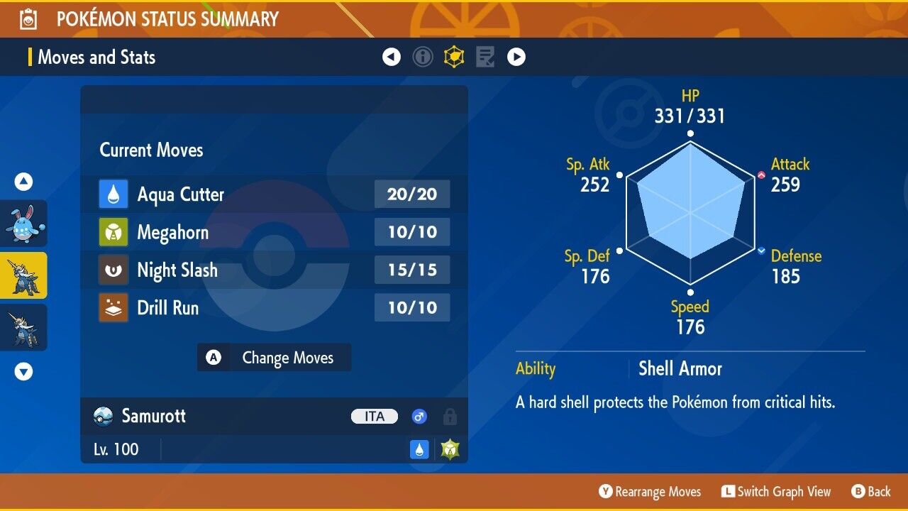 Samurott Unrivaled Tera Raid Bug Event Untouched Legit Pokémon Scarlet Violet Non shiny Lv. 100 by Shiny Living Dex | Shiny Living Dex