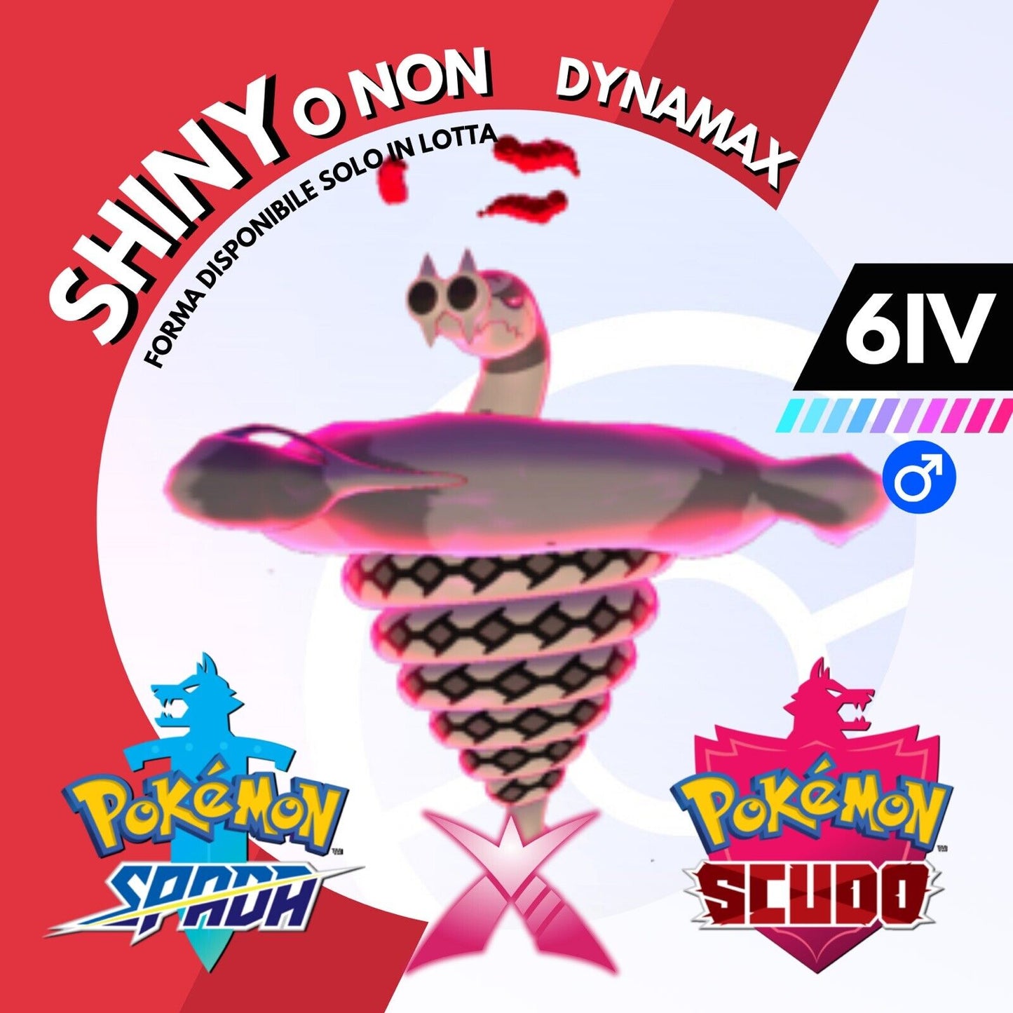 Sandaconda Gigantamax Dynamax Shiny o Non 6 IV Pokemon Spada Scudo Sword Shield