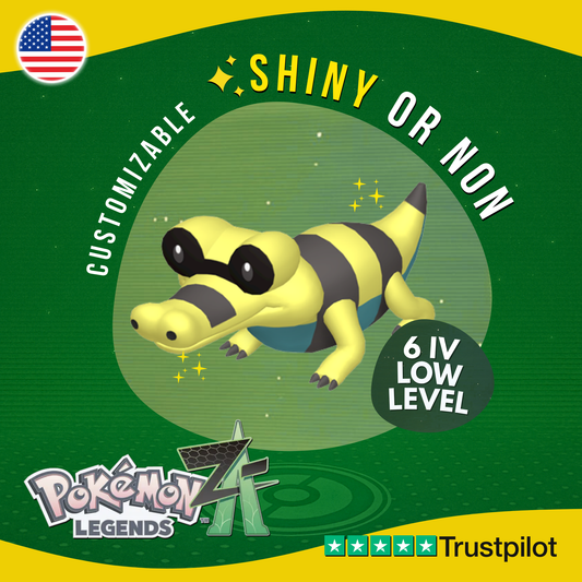 Sandile Shiny or Non ✨ 6 IV Pokémon Legends Z-A Competitive Customizable ZA Z A