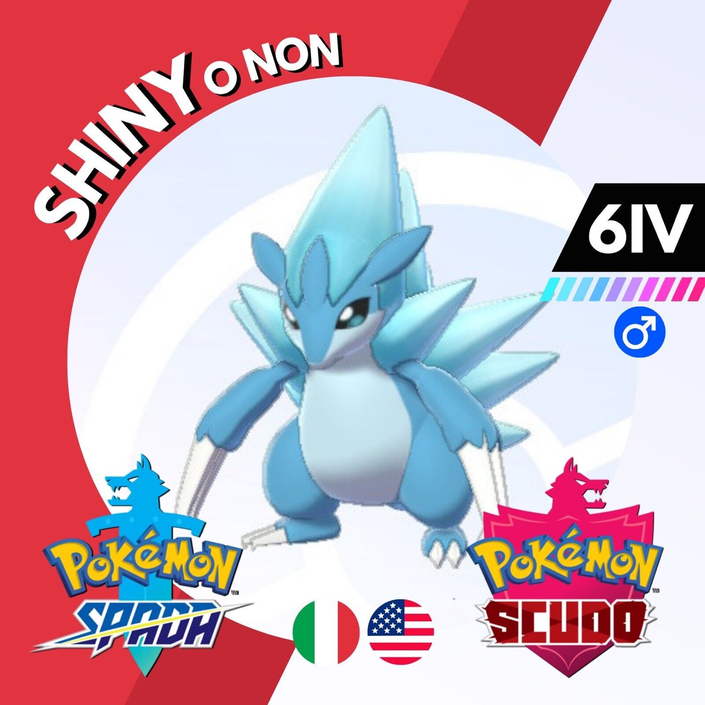 Sandslash di Alola Ice Shiny o Non 6 IV Legit Pokemon Spada Scudo Sword Shield