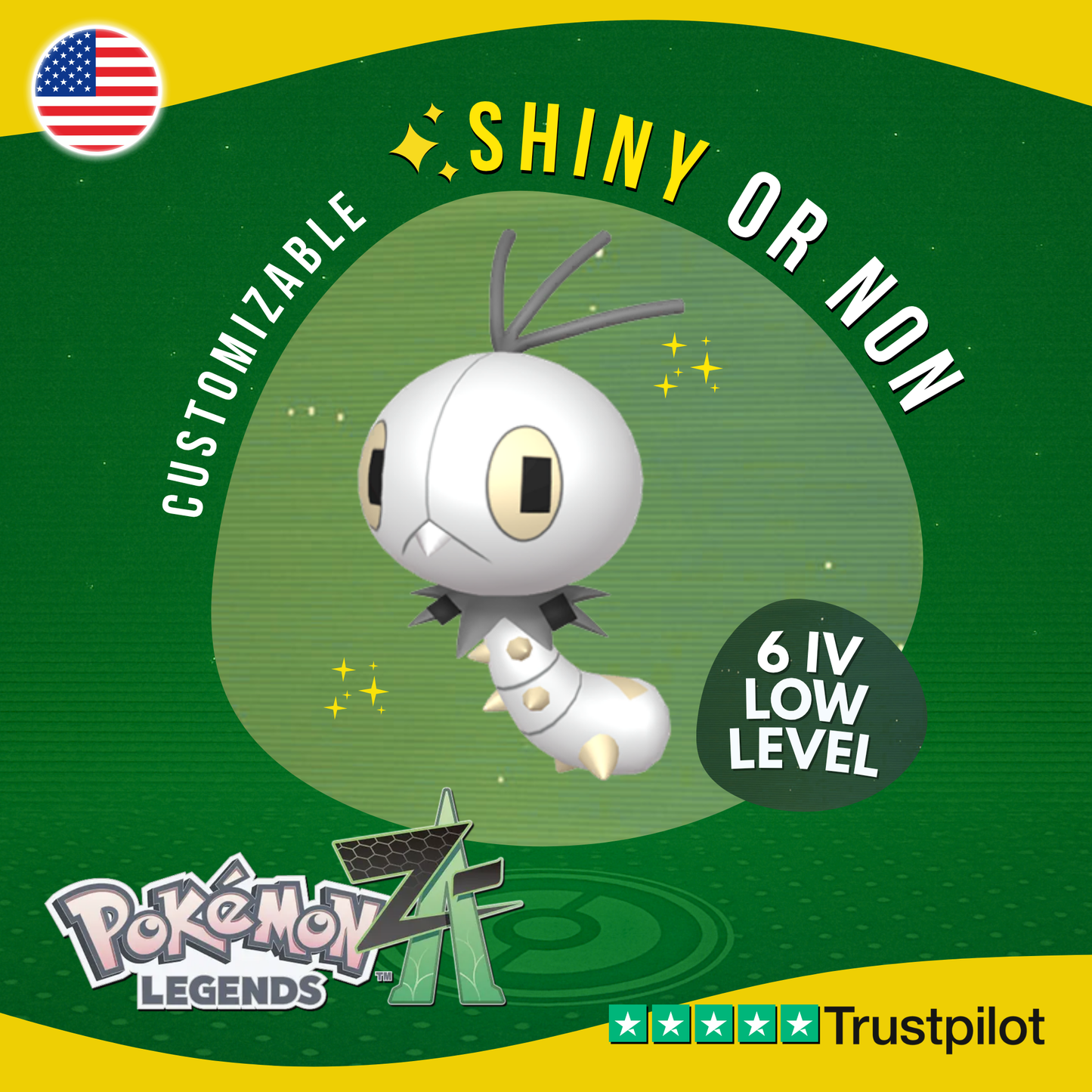 Scatterbug Shiny or Non ✨6IV Pokémon Legends Z-A Competitive Customizable ZA Z A