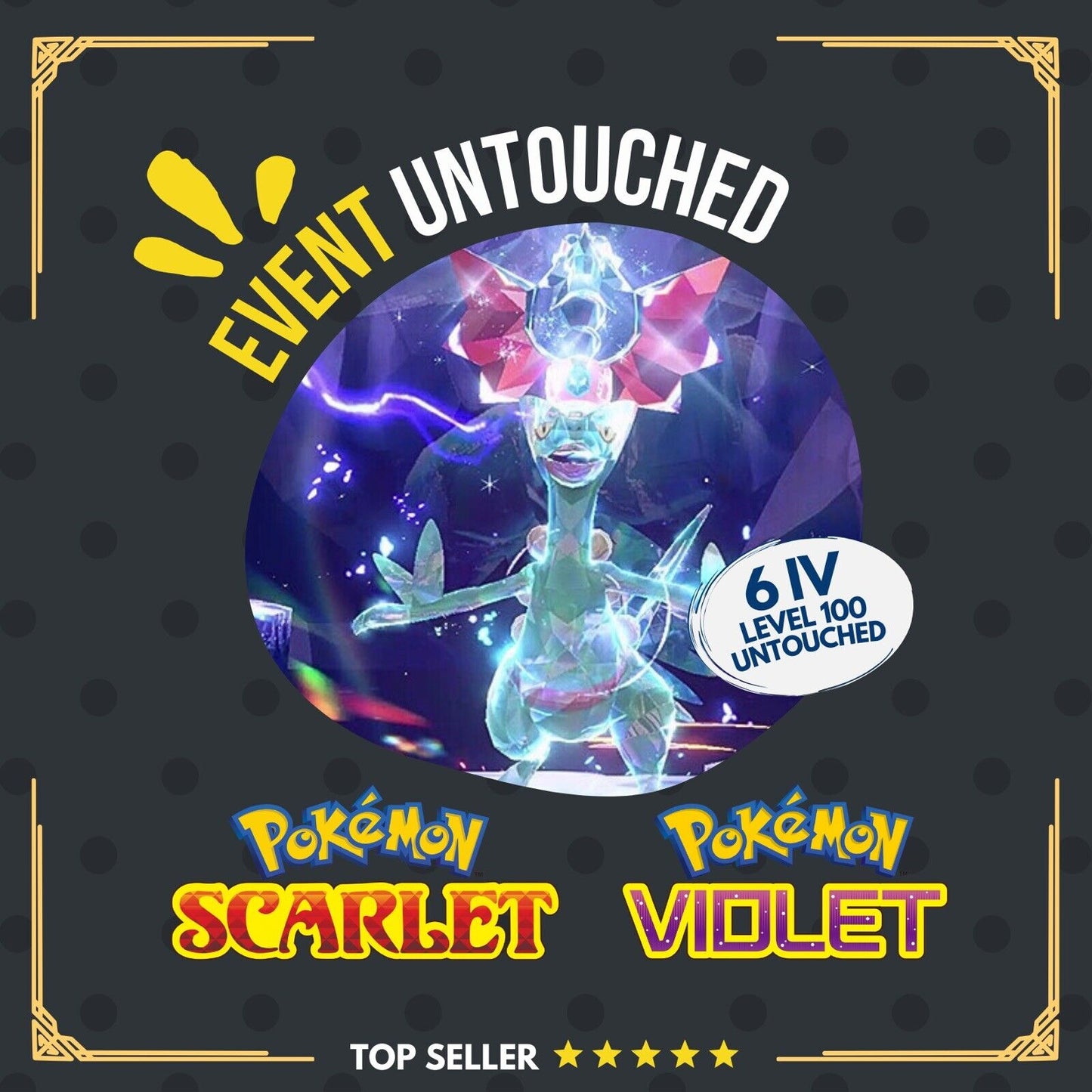 Sceptile Unrivaled Tera Raid Event Mightiest Untouched IV Pokémon Scarlet Violet