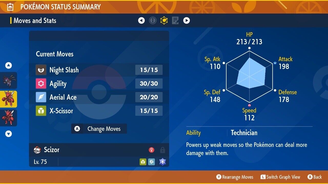 Scizor Prepare the Offense Tera Raid Event Untouched Pokémon Scarlet Violet Non Shiny Lv. 75 by Shiny Living Dex | Shiny Living Dex