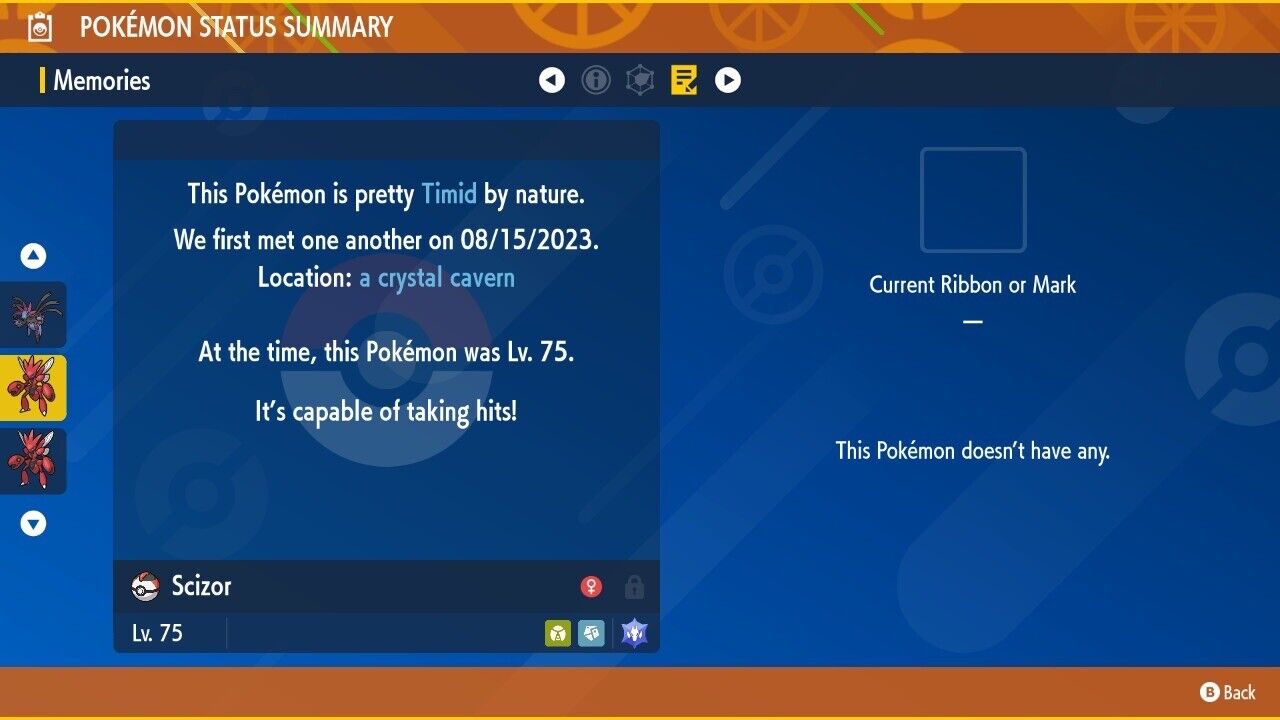 Scizor Prepare the Offense Tera Raid Event Untouched Pokémon Scarlet Violet Non Shiny Lv. 75 by Shiny Living Dex | Shiny Living Dex