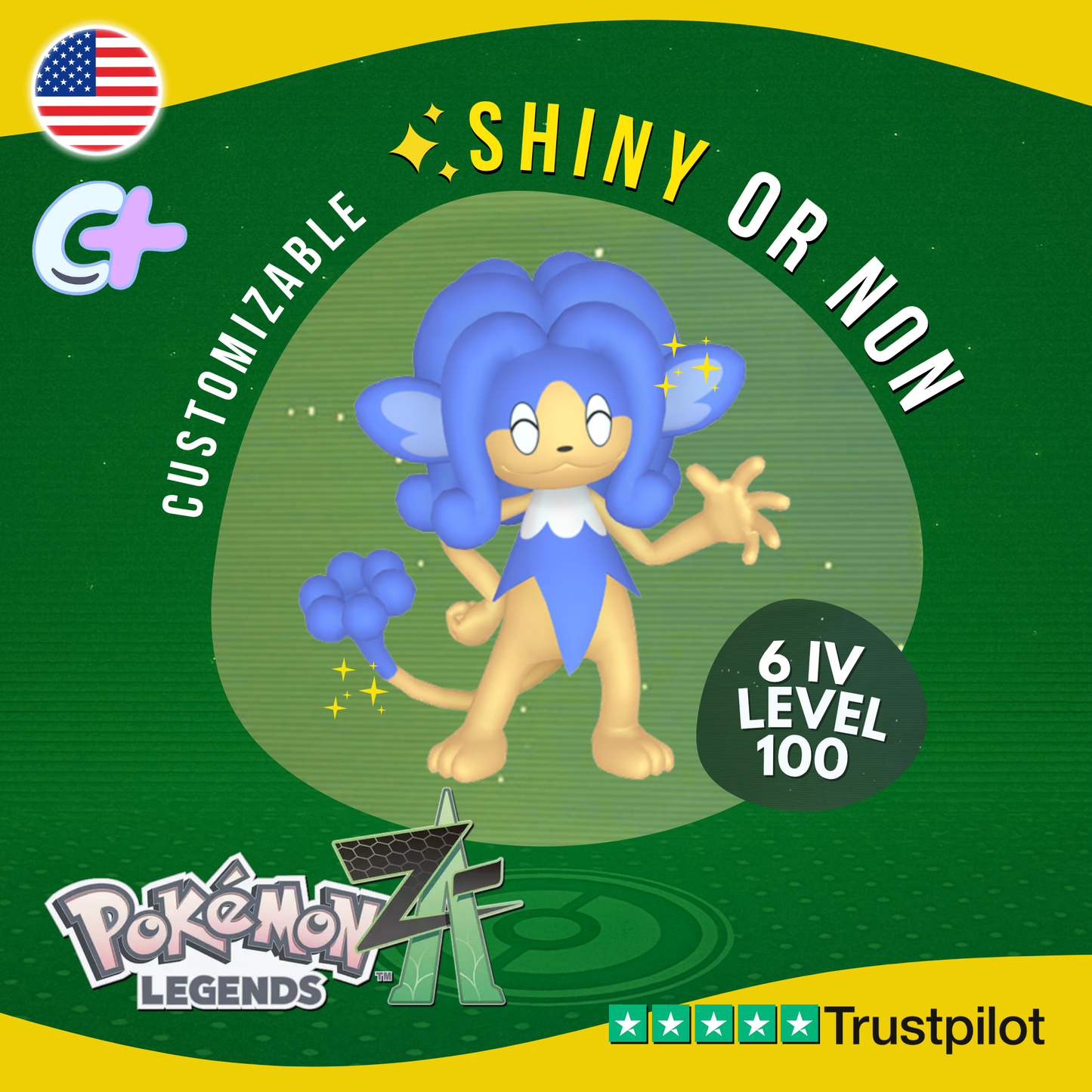 Simipour Shiny or Non ✨6 IV Pokémon Legends Z-A Competitive Customizable ZA Z A