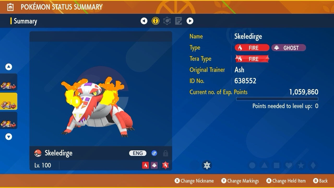Skeledirge Unrivaled Tera Raid Event Mightiest Fire 6IV Pokémon Scarlet Violet