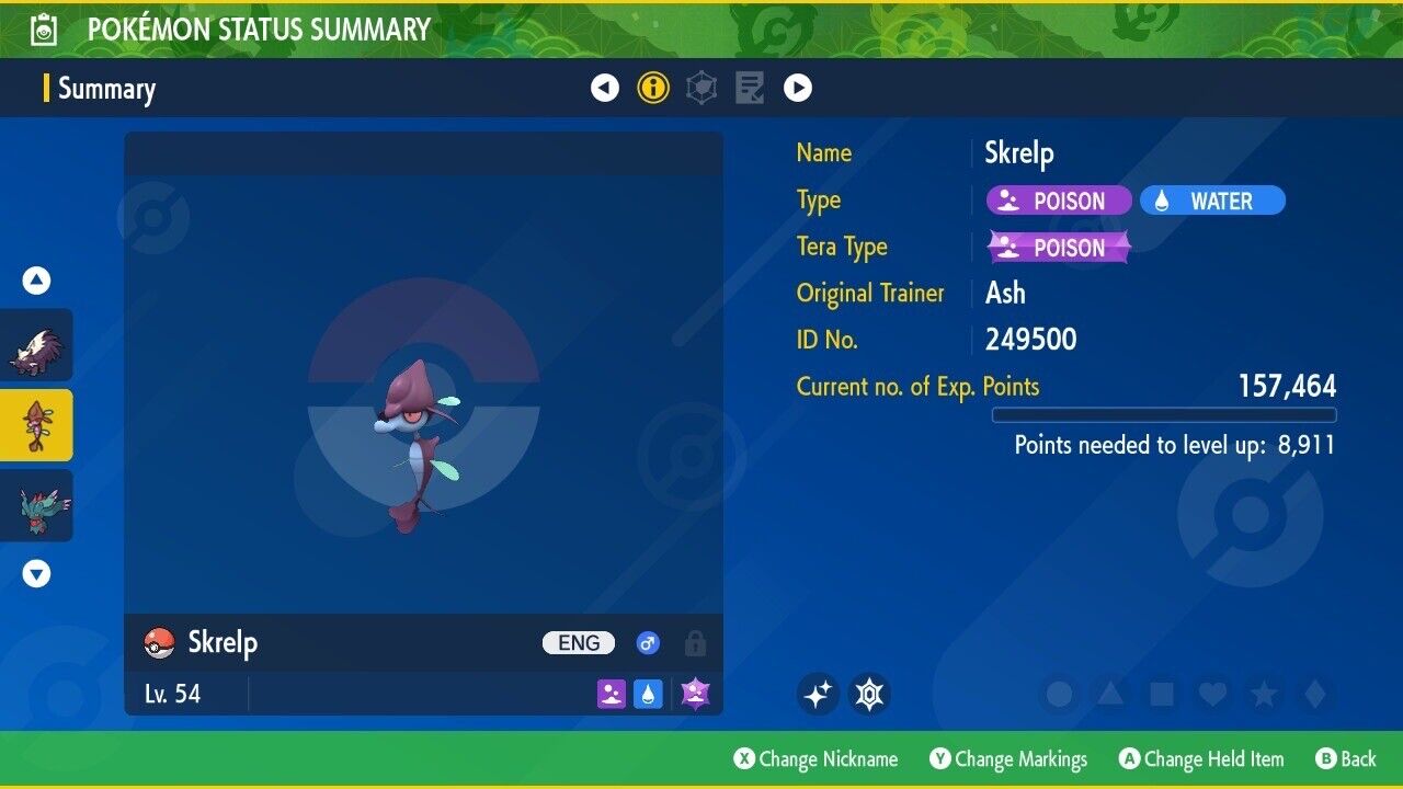 Skrelp Shiny Event Mass Outbreak Uncommon Mark Untouched Pokémon Scarlet Violet Shiny by Shiny Living Dex | Shiny Living Dex