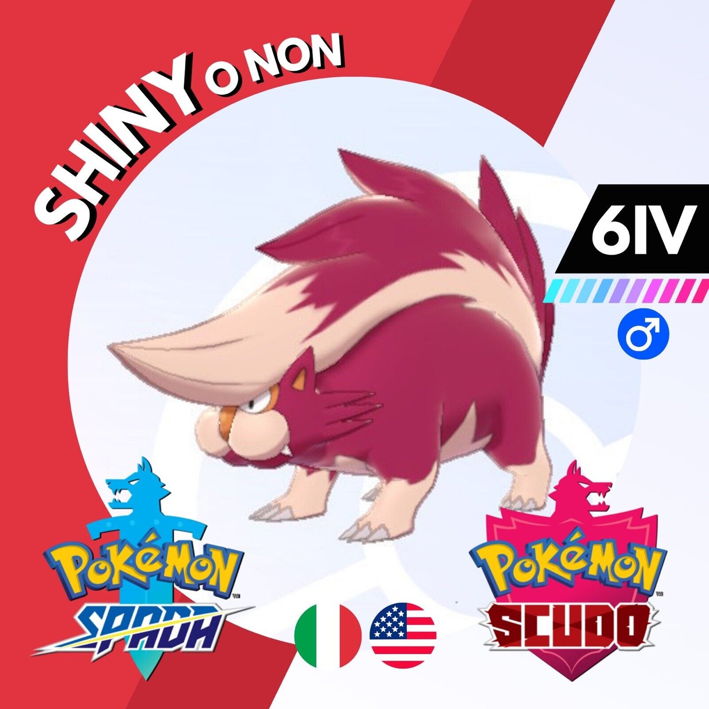 Skuntank Shiny o Non 6 IV Competitivo Legit Pokemon Spada Scudo Sword Shield