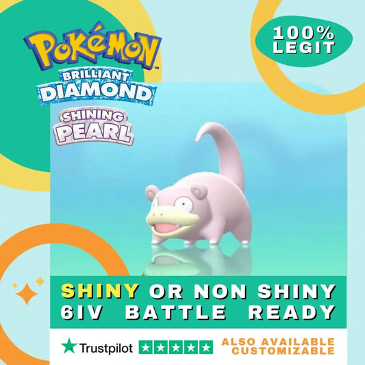 Slowpoke Shiny ✨ or Non Shiny Pokémon Brilliant Diamond Shining Pearl Battle Ready 6 IV Competitive 100% Legit Level 100 Customizable Custom OT by Shiny Living Dex | Shiny Living Dex
