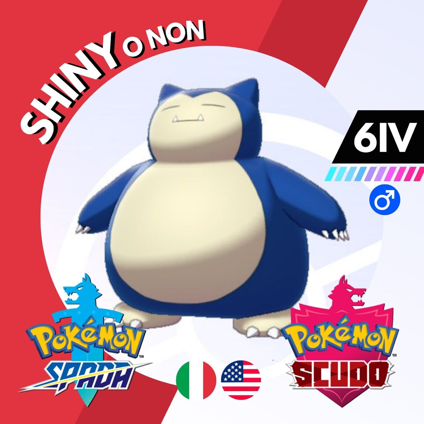 Snorlax Shiny o Non 6 IV Competitivo Legit Pokemon Spada Scudo Sword Shield