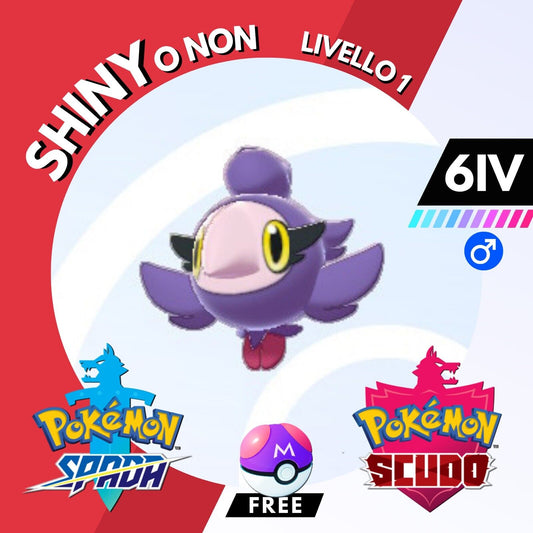 Spritzee Shiny o Non 6 IV e Master Ball Legit Pokemon Spada Scudo Sword Shield