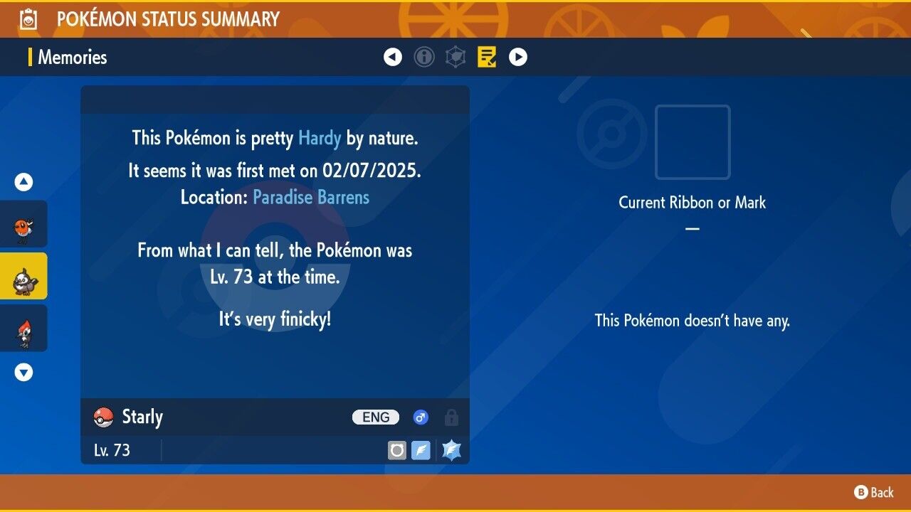 Starly Shiny Event Mass Outbreaks February Untouched IV Pokémon Scarlet Violet