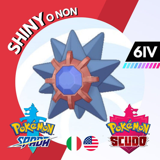 Starmie Shiny o Non 6 IV Competitivo Legit Pokemon Spada Scudo Sword Shield