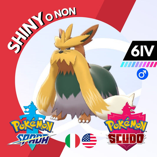 Stoutland Shiny o Non 6 IV Competitivo Legit Pokemon Spada Scudo Sword Shield