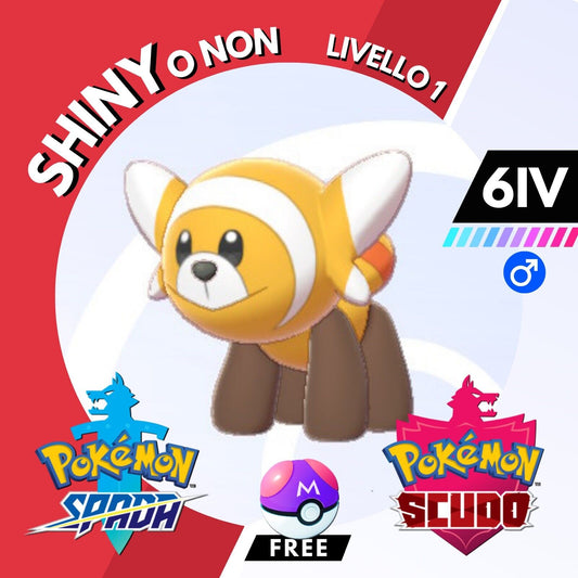 Stufful Shiny o Non 6 IV e Master Ball Legit Pokemon Spada Scudo Sword Shield