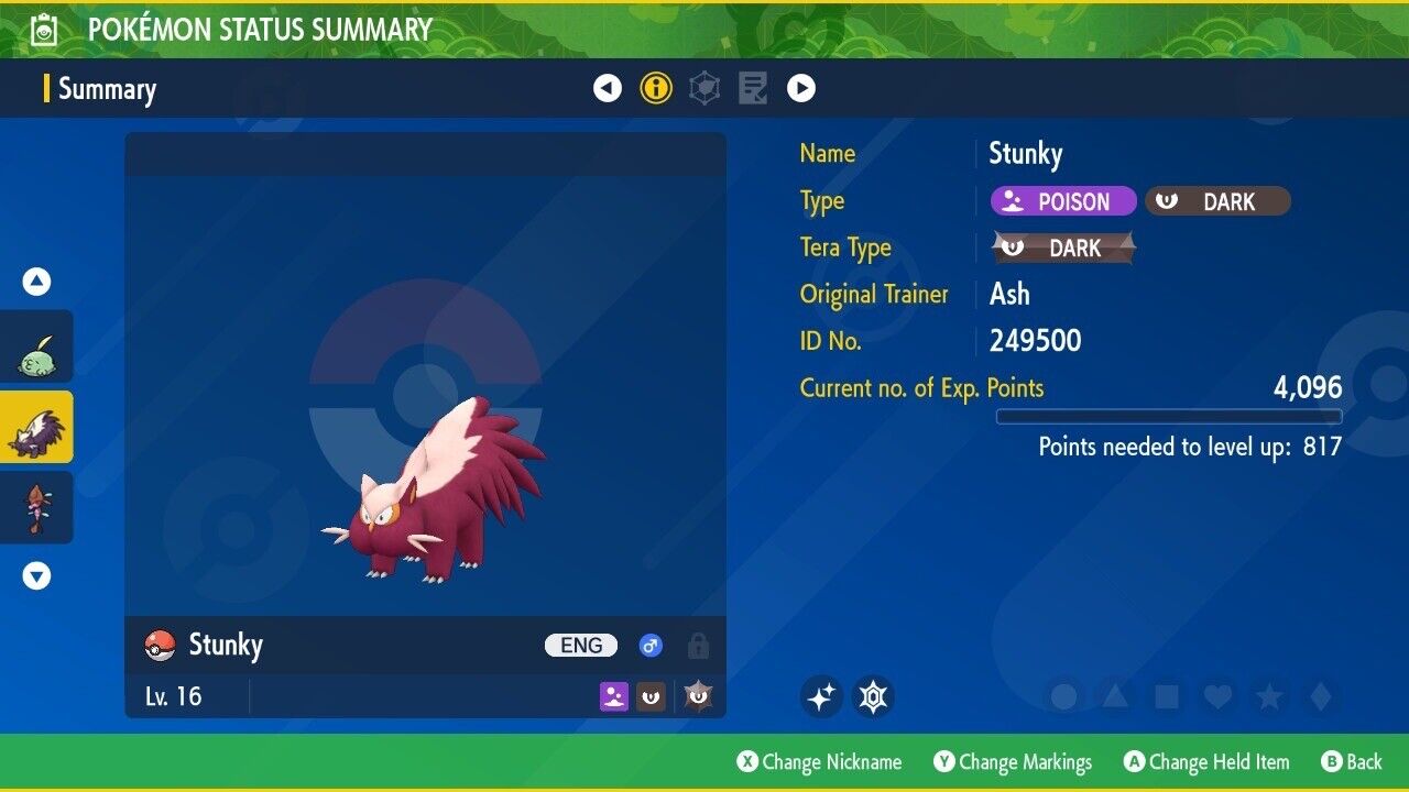 Stunky Shiny Event Mass Outbreak Uncommon Mark Untouched Pokémon Scarlet Violet Shiny by Shiny Living Dex | Shiny Living Dex