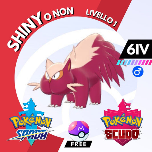 Stunky Shiny o Non 6 IV e Master Ball Legit Pokemon Spada Scudo Sword Shield