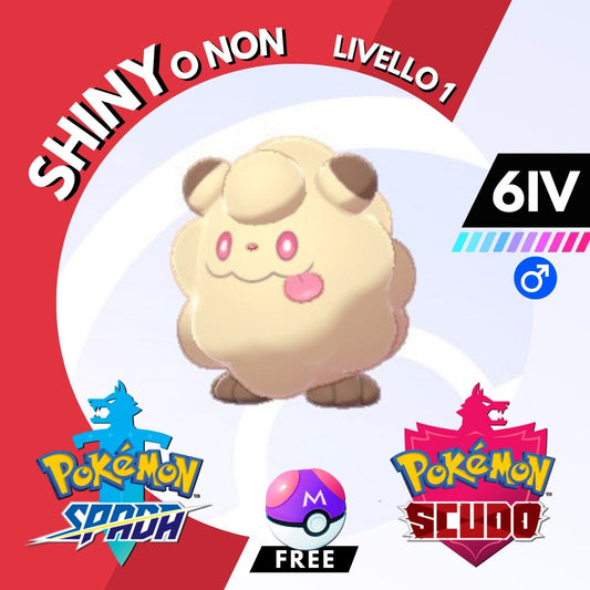Swirlix Shiny o Non 6 IV e Master Ball Legit Pokemon Spada Scudo Sword Shield