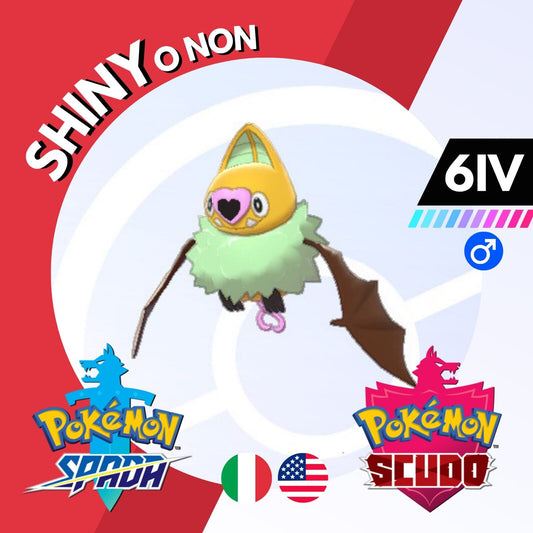 Swoobat Shiny o Non 6 IV Competitivo Legit Pokemon Spada Scudo Sword Shield