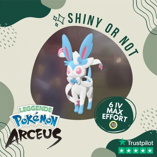 Sylveon Shiny ✨ Legends Pokémon Arceus 6 Iv Max Effort Custom Ot Level Gender