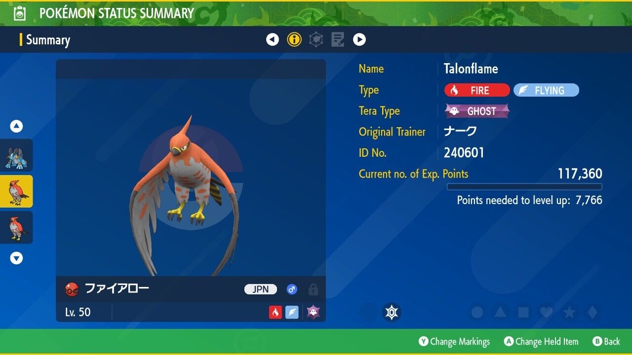 Talonflame Event June Japan Championships Untouched IV Pokémon Scarlet Violet