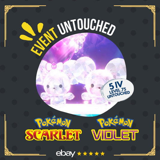 Tandemaus 5 Star Tera Raid Event Valentine Day Untouched Pokémon Scarlet Violet Non Shiny Lv. 75 by Shiny Living Dex | Shiny Living Dex