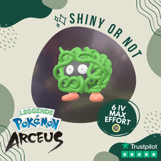 Tangela Shiny ✨ Legends Pokémon Arceus 6 Iv Max Effort Custom Ot Level Gender