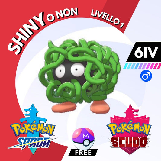 Tangela Shiny o Non 6 IV e Master Ball Legit Pokemon Spada Scudo Sword Shield