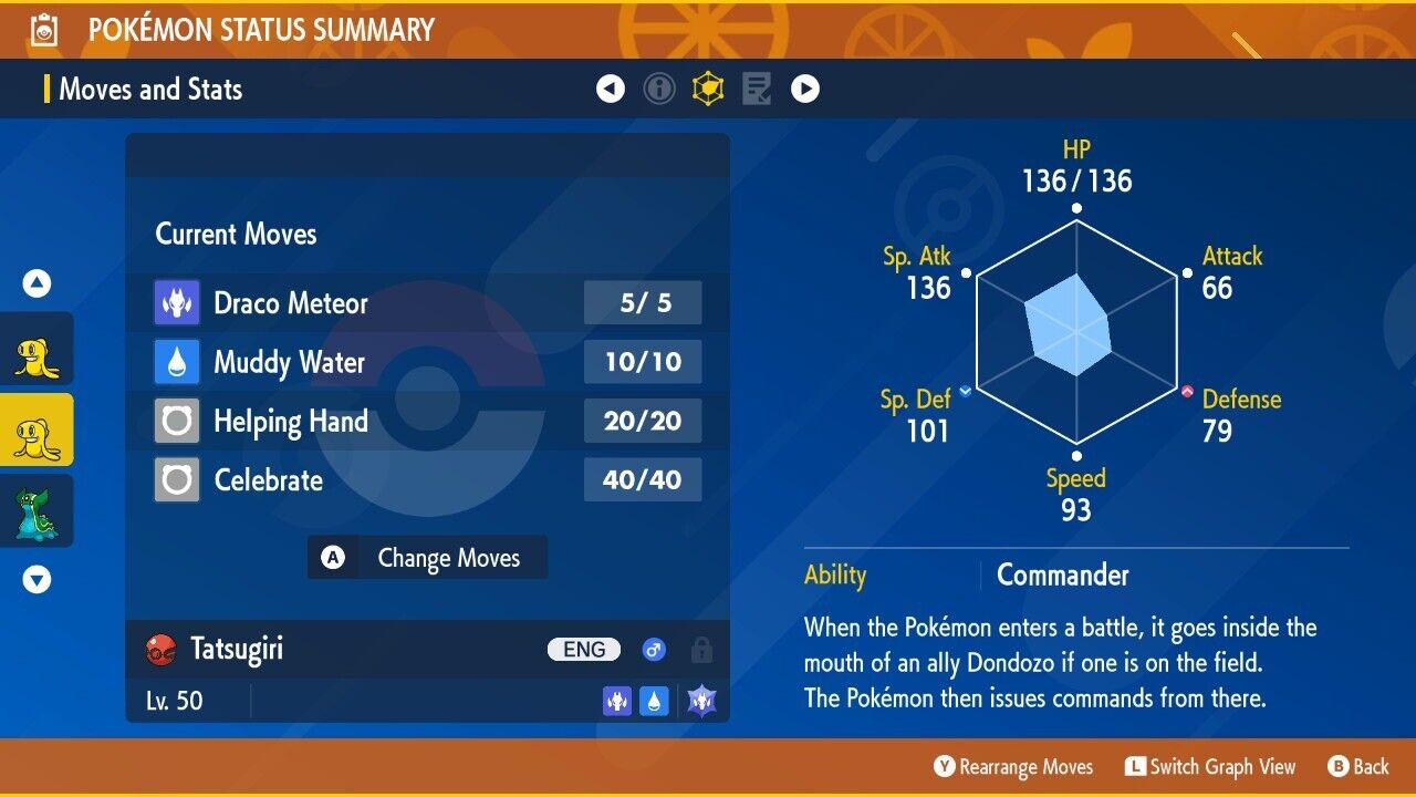 Tatsugiri Stretchy Worlds23 Yokohama Event Untouched IV Pokémon Scarlet Violet Non shiny Lv 50 by Shiny Living Dex | Shiny Living Dex