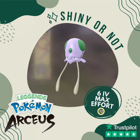 Tentacool Shiny ✨ Legends Pokémon Arceus 6 Iv Max Effort Custom Ot Level Gender
