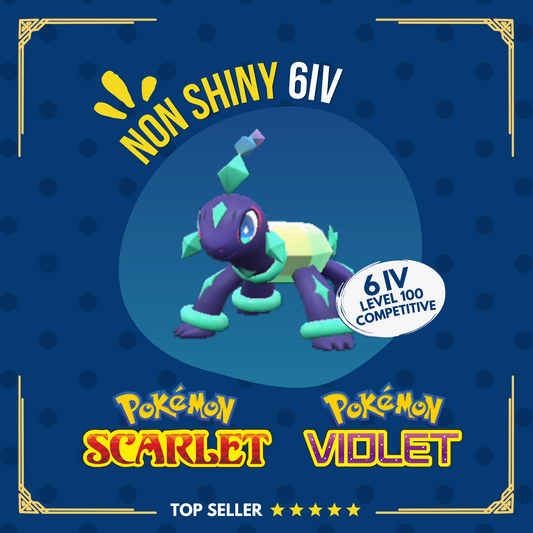 Terapagos Standard 6 IV Competitive Battle Customizable Pokémon Scarlet Violet by Shiny Living Dex | Shiny Living Dex