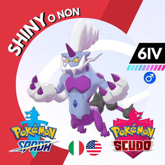 Thundurus Therian Totem Legit Shiny o Non 6 IV Pokemon Spada Scudo Sword Shield